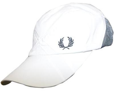 Fred Perry Cross Panel Tennis Cap- White
