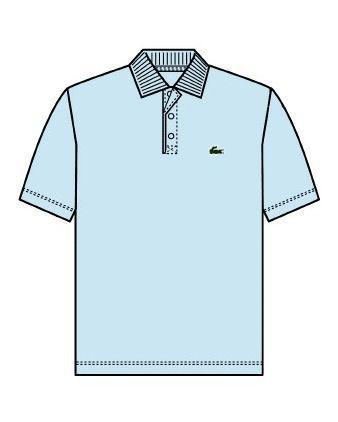 Lacoste Mens Alligator Collar Polo- Powder Blue
