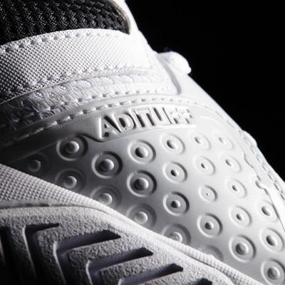 Adidas Mens Barricade Team 4 Tennis Shoes - White/Black/Night Flash - main image
