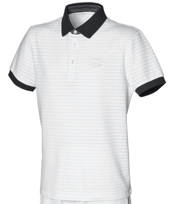 Lotto Mens Inspired Line Lawn Polo- White/Dark-Navy