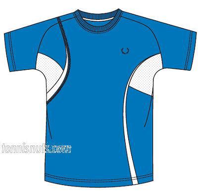 Fred Perry Mens Crew Neck Top- Scottish Blue