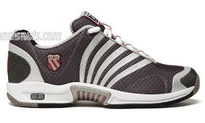 K-Swiss Mens Ascendor SLT Tennis Shoes Black/Red 2007