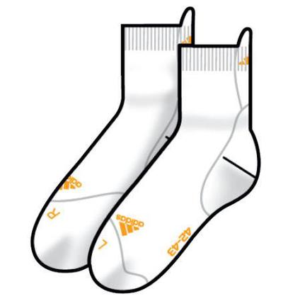Adidas Tennis Crew Socks 1pp- White/Yellow