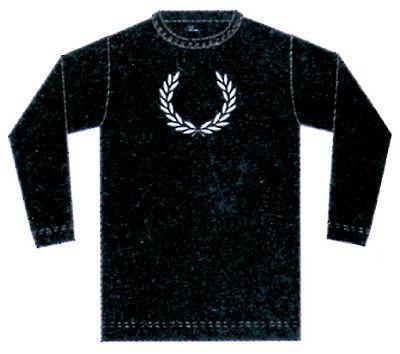 Fred Perry mens Diecut long sleeve tee -black