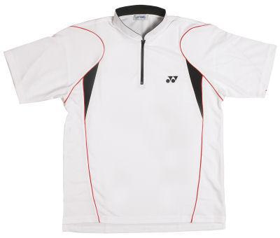 Yonex Mens Zip Polo- White/Black (rrp �30)