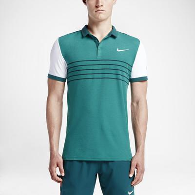 Nike Mens Advantage Premier RF Striped Polo - Radiant Emerald/White - main image