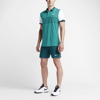 Nike Mens Advantage Premier RF Striped Polo - Radiant Emerald/White - main image