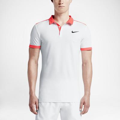 Nike Mens Advantage Premier RF Polo - White/Hot Lava - main image