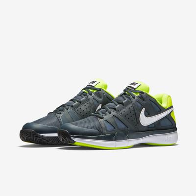 Nike Mens Air Vapor Advantage Tennis Shoes - Classic Charcoal/Volt - main image