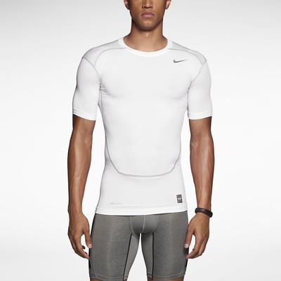 Nike Pro 2.0 Combat Core Short Sleeve Shirt - White/Cool Grey - main image
