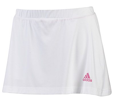 Adidas Womens Barricade Skort- White/Intense Pink