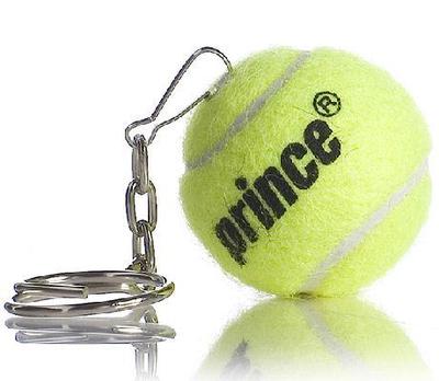 Prince Tennis Ball Keychain Green