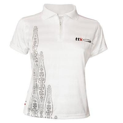TTK Womens Gene Polo- White/Grey