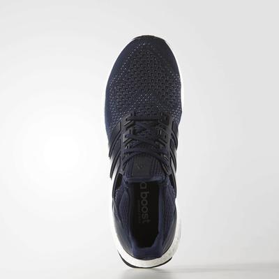 Adidas Mens Ultra Boost Running Shoes - Collegiate Navy/Silver Metallic - main image