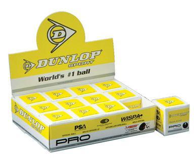Dunlop Pro (Double Yellow Dot) Squash Balls