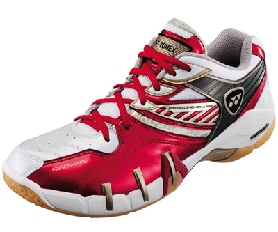 Yonex SHB 102 LTD Mens Badminton Shoes- Pearl White/Red