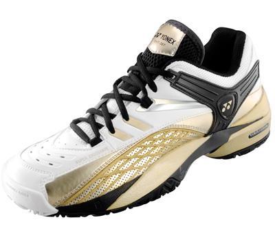 Yonex Mens SHT 307 Tennis Shoes- White/Gold