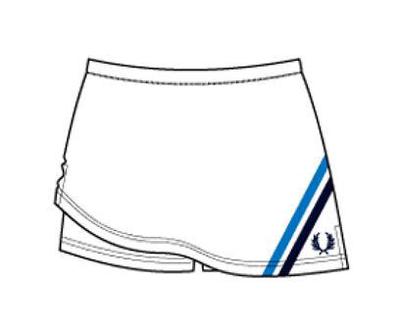 Fred Perry Womens A-Line Ball Skort 09- White
