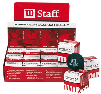 Wilson Staff  Yellow Dot Squash Balls- Pack of 12