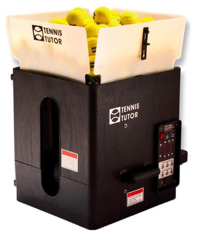 Tennis Tutor PLUS Portable Ball Machine (150 ball capacity, wheel propelled) &  Ball Basket