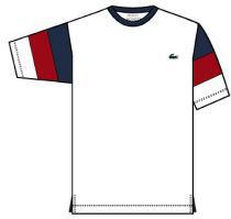 Lacoste Mens T-Shirt 08 White/Navy/Red