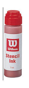 Wilson stencil ink red
