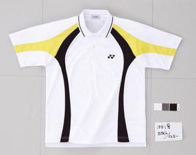 Yonex Mens Button Up Polo White/Yellow