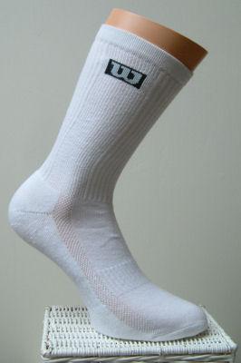 Wilson Mens 3PP Crew Tennis Socks- White
