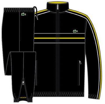 Lacoste Mens Tracksuit SF09- Black/Yellow