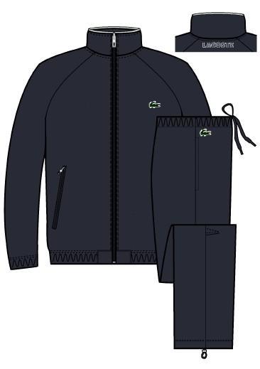 Lacoste Mens Stand-up Collar Tracksuit- Steel Blue