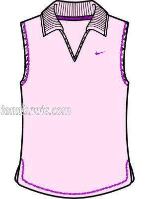 Nike Womens Sleeveless Pique Polo Pink