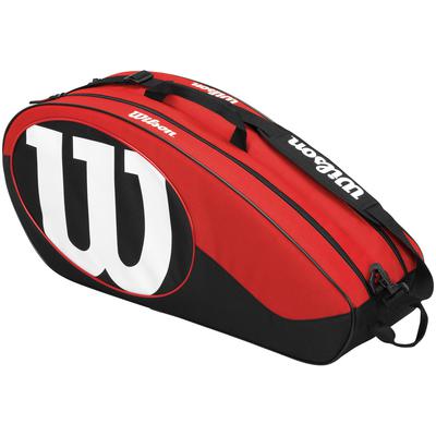 Wilson Match II 6 Pack Bag - Black/Red