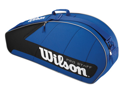 Wilson Sports Bags on Wilson Pro Staff 3 Pack Bag Blue Tennisnuts Com
