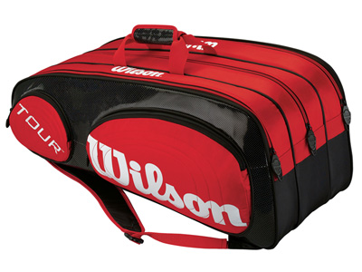 Wilson Sports Bags on Wilson Tour Squash Badminton Bag Black Red Tennisnuts Com