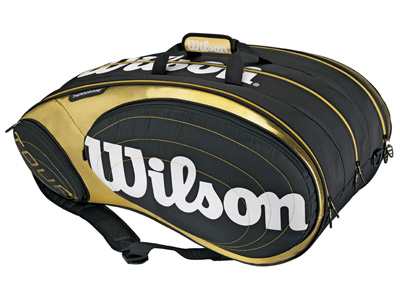 Wilson Tour 15 Pack Bag- Black/Gold