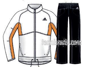 Adidas Womens Comp Tracksuit White/Black/orange