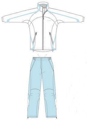 Head Womens Competition Tracksuit White/Blue