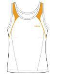 Head Womens Tank White/Sun Orange