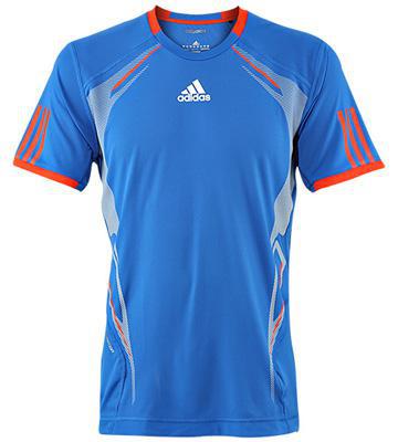 Adidas Mens adiPower Crew Tee- Prime Blue / High-Energy