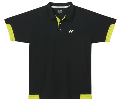 Yonex Mens YTM 2111E Polo- Black/Lime