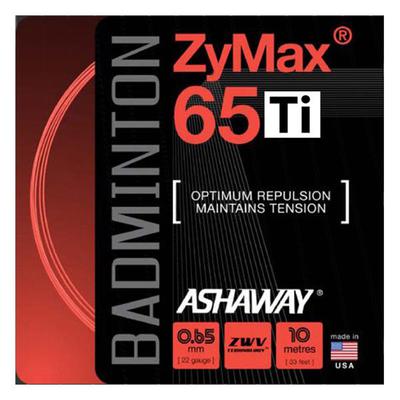 Ashaway Zymax 65 Ti (Titanium) Badminton String Set / Reel - White