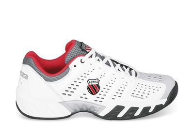 K-Swiss Mens BigShot Light Tennis Shoes - White/Fiery Red - main image
