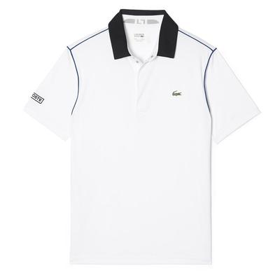 Lacoste Sport Mens Short Sleeve Polo - White/Black/Blue - main image
