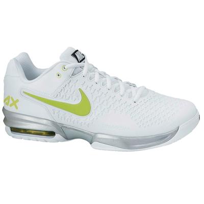 Nike Mens Air Max Cage Tennis Shoes - White/Green