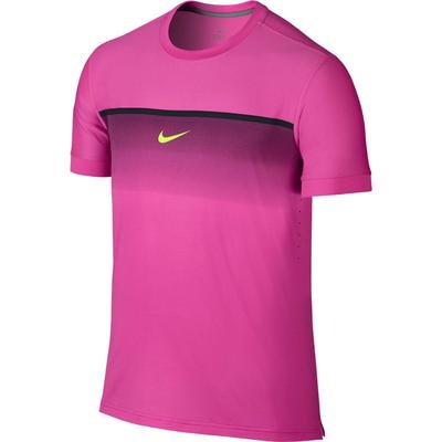 Nike Mens Challenger Premier Rafa Crew - Pink Pow/Volt