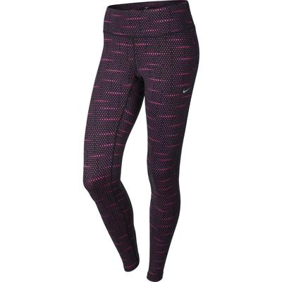 Nike Womens Dri-FIT Epic Run Printed Tights - Black/Hot Pink - main image