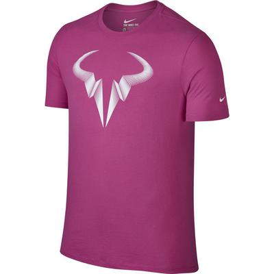 Nike Mens Rafa Icon Tee - Hot Pink/White - main image