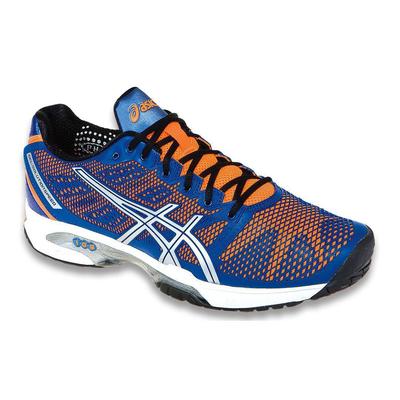 Asics Mens GEL-Solution Speed 2 Tennis Shoes - Blue/Flash Orange - main image