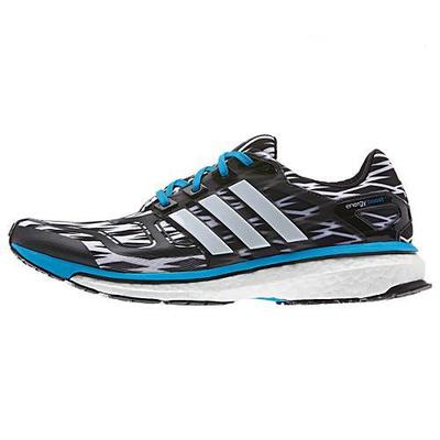 Adidas Mens Energy Boost 2.0 Running Shoes - White/Black/Blue - main image