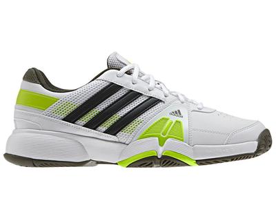 Adidas Mens Barricade Team 3 Tennis Shoes - White/Green - main image